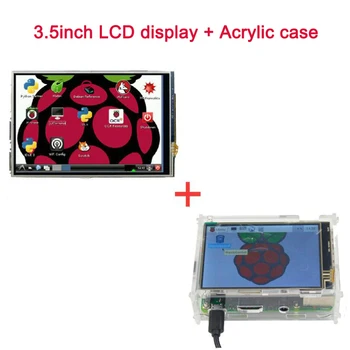 Maline Pi LCD Prikaži Modul 3.5 cm LCD Dodirni Ekran + Imitaciju Slučaj je Jasan slučaj Podršku Maline Pi 3 Model B+ plus