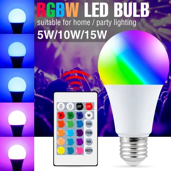 Doveo Mjesto Svjetlo RGB Magiju Sijalicu Pametan Kontrolu Doveo RGBW Boja se Mijenja Svjetlo E27 Bombillas 5W 10W 15W Doveo Dimmable Lampu AC85-265V