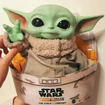 Disney 28cm Pvc Yoda Shvatiti Grogu Luksuzan Action Igračke Yoda Bebu Ratovima Zvezda U Mandalorian Animaciju Lutke Poklone Deci Igracke