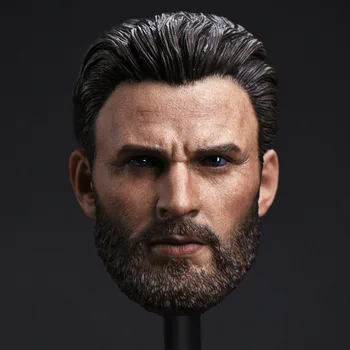 ZC Igračke 1/6 Steve Chris Evans Bradati Glavu Skulpturu PVC Muška Glava Rezbarenje Model Odgovara 12