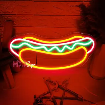 DOVEO Neonski Znak Hotdog Neonska Svjetla DOVEO Znakove trpezariji Dekor Zid Umjetnost Restoran Brze Hrane Radnju Radnju Pekari Neonska Svjetla Doveo