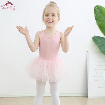 Devojke Balet Haljinu Dijete Triko Dancewear Pamuka Plesa Kostim Mekan Tutu Suknju Balerina Odjeće