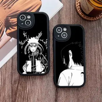 Narutos Kakashies Sasukes Obitos Telefon Slučaj Za iPhone 14 Plus 13 12 11 Pro Max Mini X X XR Mekan Silikonske Crni Pokriti
