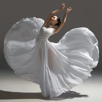 2022 Jesen i Zimu Nova Žena Flamenko dens Ciganka Čvrst Boja Klasični Balet Plesnu Izvedbu Elegantan Dugo Suknju