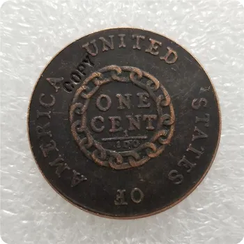 SAD 1793 LANAC CENT AMERICI Novčić KOPIJU smješak kovanice-replika kovanice medalju skuplja novčiće
