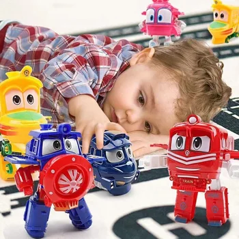 Djeca Iz Crtića Vozovi Deformacija Roboti Igračke Plastike Voz Action Transformaciju Gravitacija Auto Animaciju Igru Djeci Poklone