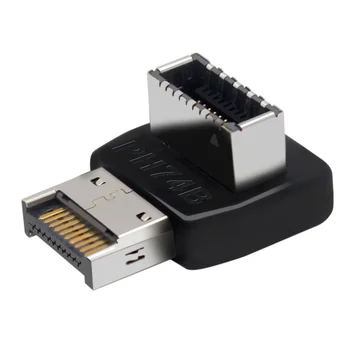 USB veza adapter USB3.0 19P/20P da TIP-E 90 stepeni pretvarač adapter slučaj ispred TIP C socket kompjuter matičnu ploču