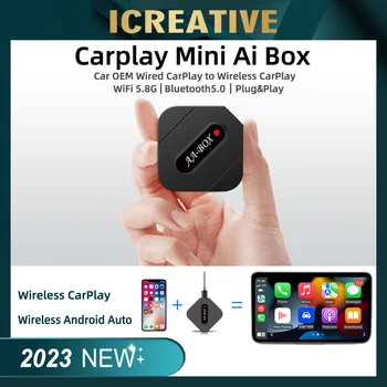 Mini AI Kutiju USB Uključi i Igrati Za Apple Carplay AI Kutiju Auto NAKON Ozvucen CarPlay da Bežični CarPlay Android Auto Brzo Povezuju Pametan