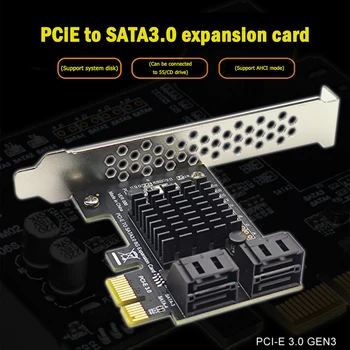 4 Luku SATA III PCIe Proširenje Karticu 6Gbps SATA 3.0 da PCI-e 1X Kontrolor Karticu PCI Express Adapter Pretvarač sa Protezom