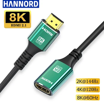 Hannord HDMI-Kompatibilni Extender Kablovsku 8 KILOMETARA 4K HDMI 2.1 48Gbps Muškarca sa ženom Adapter Veza Za HDMI Prekidač HDMI Extender PS4