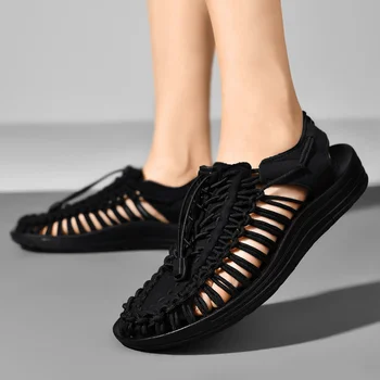 Italijanski Potpuno Tkanje Pojas Papuče Ljudi Otvorenom Soft-stare Sportski Sandale Non-iskliznes Ljeto Cipele Mode Opušteno Cipele Plaži Sandale