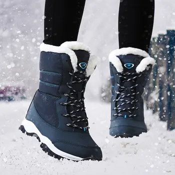 Žene Čizme Vodootporne Zime Cipele Žene Cizme Platforma Se Ugrijemo Zglob Zime Čizme Sa Debelim Krzno Petama Botas Ženo 2019