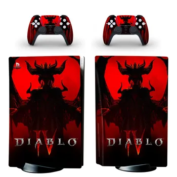 Nova Igra Diablo 4 PS5 Disk Naljepnicu Preslikač Zaklon za Konzolu i 2 Kontrolori PS5 Disk Kožu Vinil