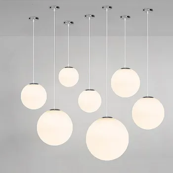 Moderni je DOVELO Čašu Privjesak Svjetla Minimalističko Mlijeko Bijele Balon Loptu Visi Lampe Za LVing Sobu trpezariji Sobi Kući Nameštaj