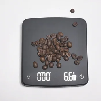 2kg/0.1 g Crni Ogledalo Aparat za kafu Mini Kafu Skali Tajmer za Ruku Skuhao Kavu Kuhinji Skali je DOVELO prikaži