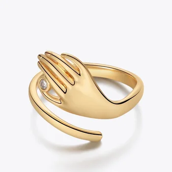 ENFASHION Prilagodljiva Prst Prstenje Za Devojke Slobodna Isporuka Bague Femme Zlatne Boje Prsten Cirkon Zabavu Mode Nakit Venčanje R4156