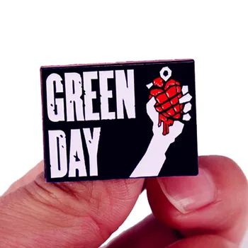 ROCK Green day Američki Idiot Okruglice Emajl Pin Broš Značku Reveru Igle Teško Metalne Legure Jaknu Ukras Ukrase Nakit