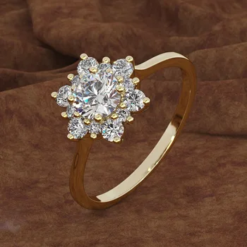 Kreativni Lijepa Pahuljica Prstenje Za Žene zcirkon 3 Boje Venčanje Zaručnički Poklon Mode Nakit KCR068
