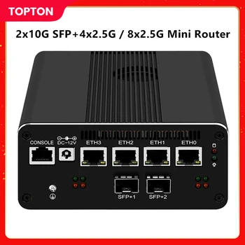 Novi Mekan Ruter 2*10G SFP 4x Informacije i226-V 8x 2.5 G LAN i7-10510U i5-10210U NVMe 6*SATA Firewall Aparat Mini PC Proxmox Server