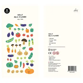 Korejski Uvoz Originalni Suatelier Novelty Povrće PVC Naljepnice na Albume Diy Dnevnik Papiru Naljepnicu Art Deko Zalihe