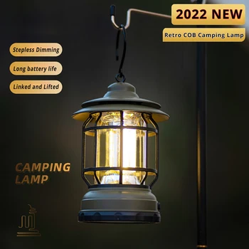 2022 Novi Kamp Prenosni Retro Lampu Berba Šator Osvjetljenje Lampu Ukras Vodootporne Terasa Ulici Put Travnjak Lampu