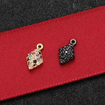 ZHUKOU 6x11mm Jedinstveno i compact kristal privjesak za žene ogrlicu ručno DIY naušnice nakit pribor model:VD526