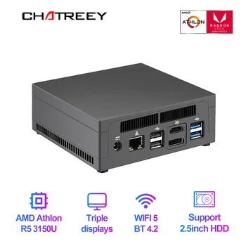Chatreey AMD Athlon 3150U Mini PC sa Vega 3 Grafika 4K UHD Nvme SSD Desktop Igara Kompjuter