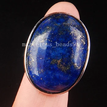 Slobodna Isporuka Žena Mode Nakit 20x27MM Prirodni Lapis Lazuli Ovalni Žene Ljudi Vaše Prsten 6.5~12