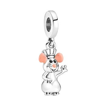 Disney PIXAR Animaciju hrana za štakore Remy Miš Privjesak Stati Originalni Pandora Šarm Narukvicu Žene Narukvicu Perle Za Nakit Pravi DIY