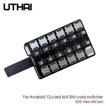 T13 12 Karticu Slot SIM Karticu Adapter Multi-SIM Karticu Čitač Zelene (Za IPhone) Android Mini SIM Nano Sim Kartice, Besplatne Pokreni Prekidac