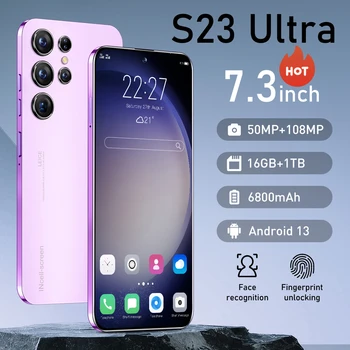Nove vruće S23 Ultra Pametan telefon 7.3 cm, Puni Ekran 4G/5G Mobitel 16TB+1TB 7800mAh Mobilne Telefone Globalne Verzija Celulares