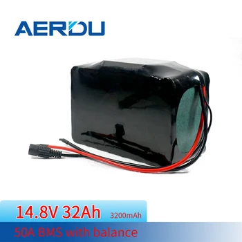AERDU ZA 14,8 V 4S10P 32Ah 50A BMS 18650 rechargable litijum baterija za električnu skutere ebike motor 3200mAh 560W 500W