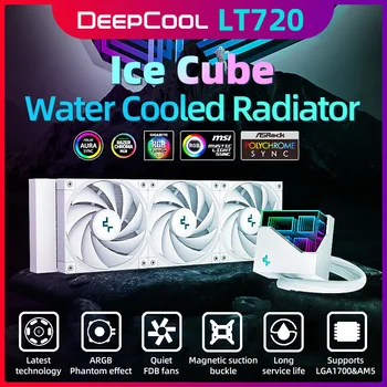DeepCool LT720/520 Bijele CPU Tečnost Hladnjak ARGB Fan Integrisane Vodu za Hlađenje 360mm Radijator Za LGA1700 2011 115x AM4 AM5