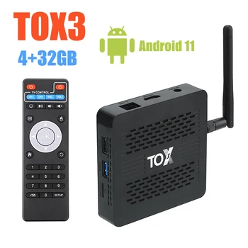 TOX3 4GB 32GB TV-u Kutiju Android 11 Amlogic S905X4 RUKU G31 MP2 2.4 G/5G Dvojno Bend WiFi Pametan Kutiju TV Bluetooth 4.1 Postavite Top Kutiju PROTIV TOX1