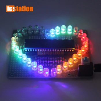 51 Jedan čip u obliku Srca Vode Svjetlo DIY Kit je DOVELO RGB Volim Svetlo Šarene Odsjaj Elektronske Proizvodnje 