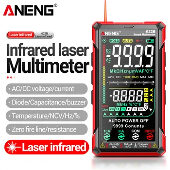 ANENG 622B VA Ekran Multímetro Digitalni 9999 Računati Tester Multimetro Metar Multitester sa Laser Lampu Capacitance Omska Multimete