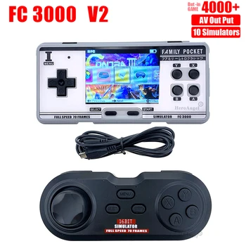FC3000 V2 Klasik Retro Ručnim Konzole 4000+ Video Igre Igrač Podršku 10 Formate IPS Ekran Prenosni Konzole