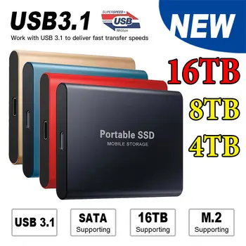 Brzi Vanjski Hard Disk Prenosni SSD 1TB 2TB Čvrsto Stanje Disk USB 3.1 Interfejs Mini Hard Disk za Desktop/Notes/Mek