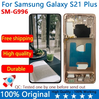 Original Super AMOLED S21+5G LCD Za SAMSUNG Galaksiji S21 Plus G996 G996F Prikaži LCD Dodirni Ekran Digitizer Skupština Sa Okvir