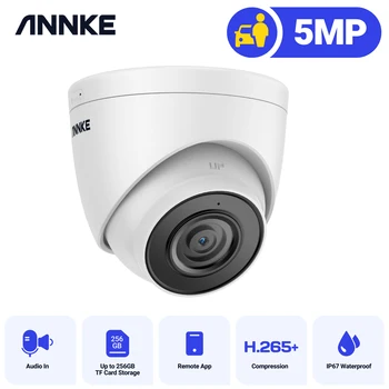 ANNKE 1PCS HD 5MP POE Sigurnosne Kamere Sa Audio Snimak Otvorenom Zatvorenom Weatherproof IP Kameru 5MP Video Nadzornih Kamera