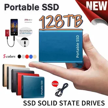 500GB Prenosni SSD Srednje Brzine Prijenos 1TB 2TB 4TB 8TB 16TB Vanjski Hard Disk USB Tip-C Interfejs Masa Skladište Memorijski Uređaj
