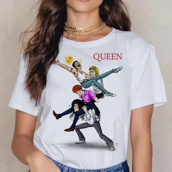 Freddie Merkur Kraljica Bend T Majice Žene Harajuku Berba Ullzang majicu Mode Kraljica majice na 90-ih Grafički Rock Vrhu Majice Ženske