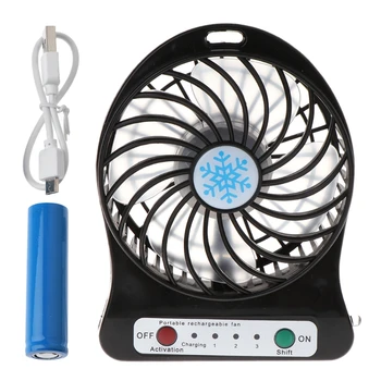 Prenosiv Otvorenom Svetlo Fan Zrak Hladnjak Mini Stolu USB Fan Sa 18650 Baterija