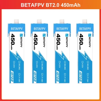 BETAFPV 4pcs BT2.0 450mAh 1S Baterija 4.35 V za Cetusa Pro/Cetusa X Kit FPV Radilice Punjač DroneAccessories