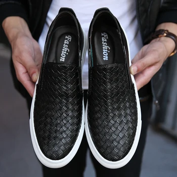 Ljudi Oxfords čiste Kože Ljudi je Opuštena Cipele Luksuz Potpuno Mode za disanje Cipele Ruku Tkanje Cipele Antiskid Jednostavno Cipele