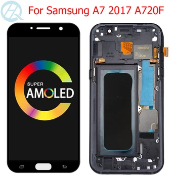 Originalni A720F Prikaži Za Samsung Galaksiji A7 2017 LCD Sa Okvir za 5,7