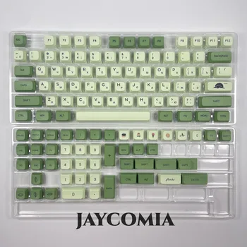 XDA Profil zeleni čaj Keycaps engleska/ruski/korejski/Japanski Keycap PBT Boja Pod 127 Ključeve Za Igrice Mehanički Tastaturu RK61 GK68