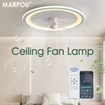 MARPOU ventilator sa osvjetljenjem daljinski i APP kontrolu Lampu moderne plafon fanovi sa svetlo Za Spavaćoj sobi