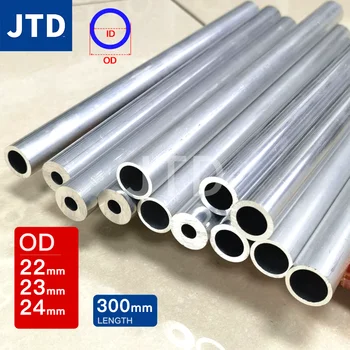 JTD aluminijske cijevi vanjski promjeru 22 23 24mm length300 500mm Hollow pravo rundu aluminuim cijev cijevi 6063 Debele koji su Veliki