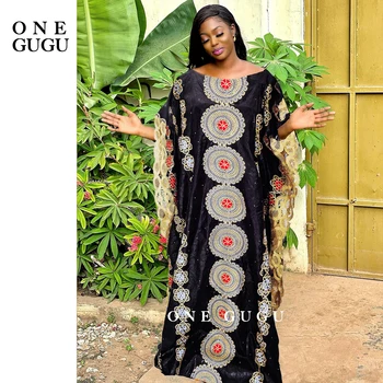 Crni Rihce Bazin Haljine Afričkih Novi Nigerijski Originalni Brokat Embroiderey Bazen Odjeću Maliju Žene Ogrtač Venčanju Haljine